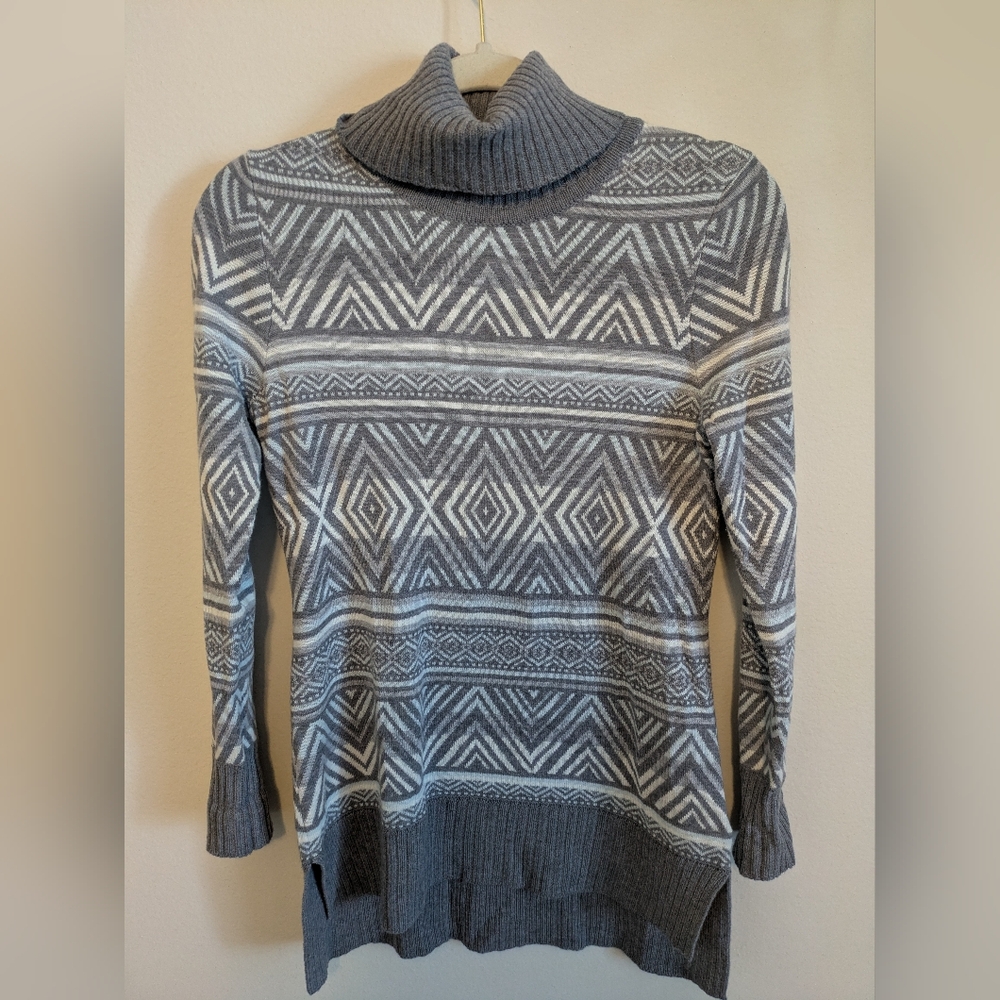 Krimson Klover- Grey Patterned Sweater Dress